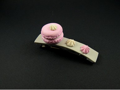 Barrette à cheveux macaron