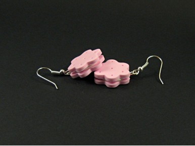 Boucles d'oreilles biscuit fourrés 