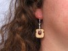 Boucles d'oreilles gourmandes tranches de brioche et chocolat