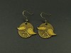 Boucles d’oreilles fantaisie finition bronze couple d’oiseaux