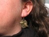 Boucles d’oreilles fantaisie finition bronze couple d’oiseaux