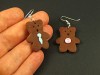 Boucles d'oreilles artisanales couple d'ours