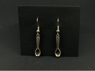 Boucles d'oreilles cuillères argentées