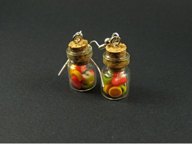 Boucles bocaux de fruits