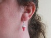 Boucles d'oreilles mini glaces aux cornets roses glossys
