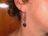 Boucles d'oreilles avec connecteur grain de café suivi de sa perle hématite