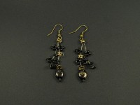 Boucles d'oreilles avec des perles d'inspiration chinoise
