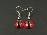 Boucles d'oreilles fantaisie coccinelles