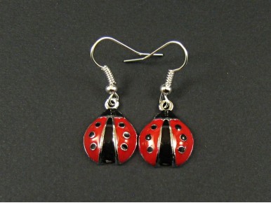 Boucles d'oreilles fantaisie coccinelles