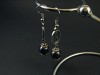 Boucles d'oreilles avec connecteur grain de café suivi de sa perle hématite