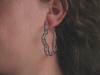 Boucles d'oreilles créoles forme fleurs sur trois rangs