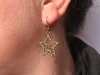 Boucles d’oreilles fantaisie couleur bronze fée clochette sur une étoile