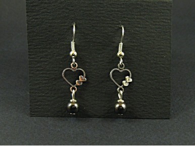 Boucles d'oreilles hématites véritables