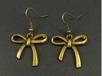 Boucles d'oreilles noeuds couleur bronze