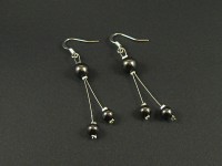 Boucles d'oreille perles hématites