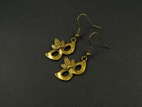 Boucles d'oreilles couleu bronze masques