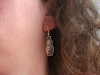 Boucles d'oreilles fantaisie couleur argenté matriochka