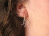 Boucles d'oreilles fantaisie métalliques double croche