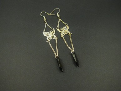 Boucles d'oreilles papillon vole