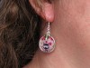 Boucles d'oreilles fantaisie médaillons et perles