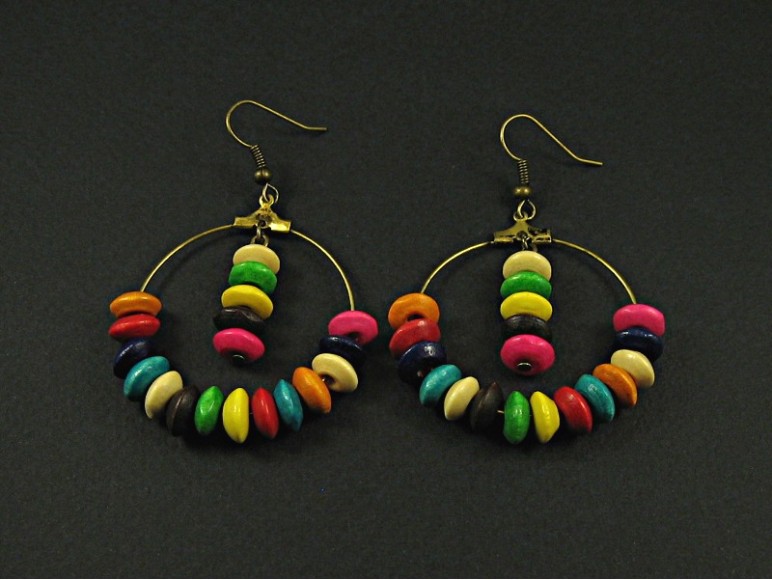 Boucles d'Oreilles Fantaisies Colorées