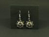 Boucles d'oreilles argentées breloques soleil