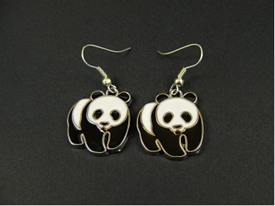 Boucles d'oreilles panda