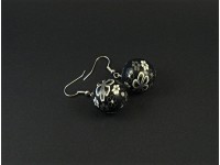 Boucles d'oreilles fantaisie perle fleurie en fimo