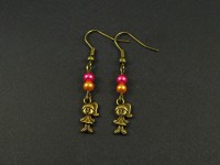 Boucles d'oreilles fillette avec des perles