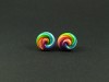 Boucles gourmandes format puce sucre d'orge arc-en-ciel