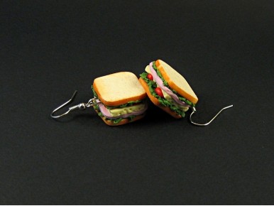 Boucles d'oreilles sandwichs gourmands