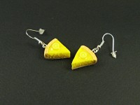 Boucles d’oreilles gourmandes part de tarte au citron