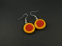 Boucles d'oreilles tartelettes praliné