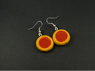 Boucles d'oreilles tartelettes praliné