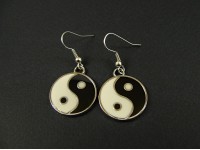 Boucles d'oreilles yin et yang 