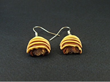 Boucles d'oreilles chocolats fourrés