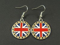 Boucles d'oreille drapeau anglais