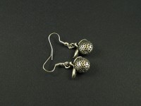 Boucles d'oreilles métalliques en forme d'orange