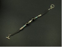Bracelet perles de verre et métalliques