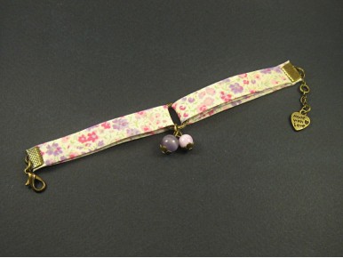 Bracelet liberty rose et mauve