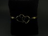 Bracelet fantaisie coeurs entrelacés couleur bronze