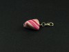 Charm artisanal berlingot blanc et fuchsia