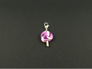 Charm artisanal sucette violette