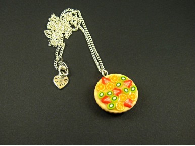 Collier tarte multi-fruits très colorée