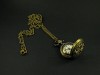 Collier bronze avec pendentif montre décorée de libellule