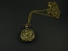 Collier bronze avec pendentif montre décorée de libellule