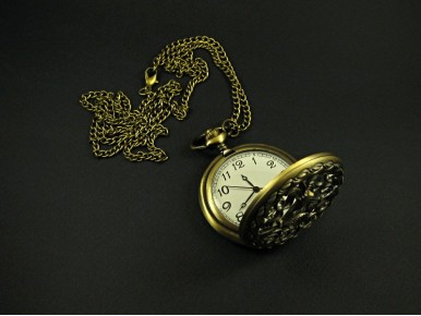 Collier pendentif montre a gousset XXL