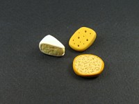 Ensemble de miniatures tartine et morceaux de fromage pour jeux de poupées