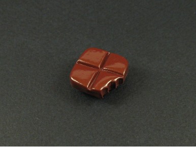 Magnet artisanal carreaux de chocolat croqués